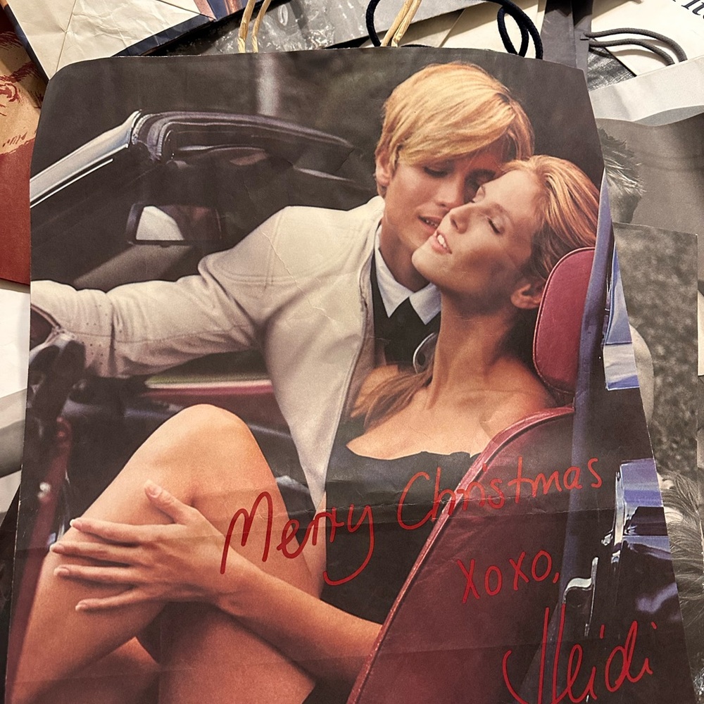 Vintage Christmas Abercrombie & Fitch Heidi Klum Poster Shopping Bag – Y2K